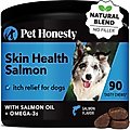PetHonesty Skin Health Salmon Salmon Flavored Soft Chews Skin & Coat Supplement for Dogs, 90-count