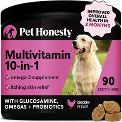 PetHonesty Multivitamin 10-in-1 Chicken Flavored Soft Chews Multivitamin for Dogs, 90-count slide 1 of 8