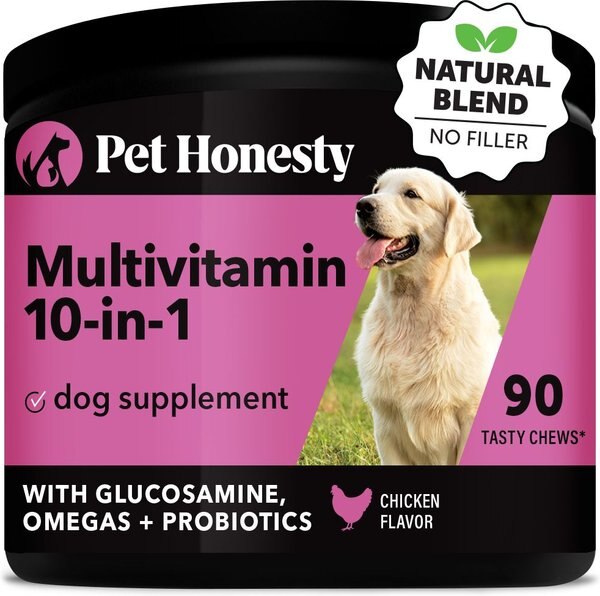 PetHonesty Multivitamin 10-in-1 Chicken Flavored Soft Chews Multivitamin for Dogs, 90-count slide 1 of 9