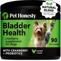PetHonesty Bladder Health Cranberry Chicken Flavored Soft Chews Urinary Supplement for Dogs, 90-count