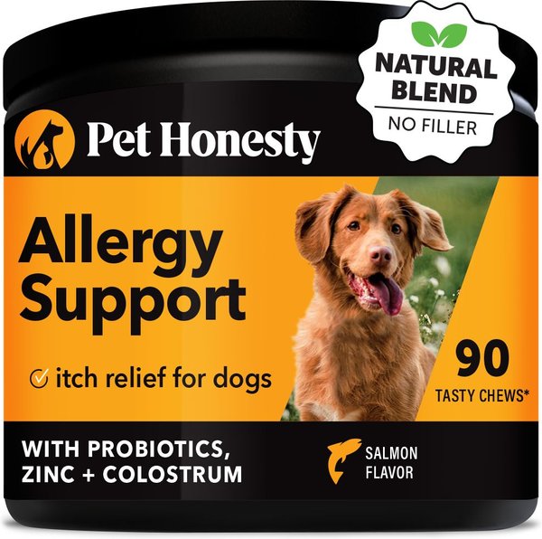 PetHonesty Allergy Support Salmon Flavored Soft Chews Allergy Supplement for Dogs, 90 count slide 1 of 12