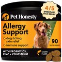 PetHonesty Allergy Support Salmon Flavored Soft Chews Supplement for Dogs, 90 count