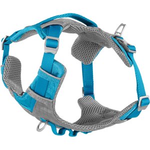 Kurgo Journey Air Polyester Reflective No Pull Dog Harness, Coastal Blue/Charcoal, Small: 16 to 22-in chest