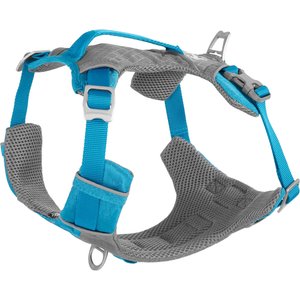 Kurgo Journey Air Polyester Reflective No Pull Dog Harness, Coastal Blue/Charcoal, Medium: 18 to 28-in chest