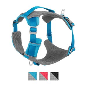 Kurgo Journey Air Polyester Reflective No Pull Dog Harness, Coastal Blue/Charcoal, Large: 24 to 34-in chest