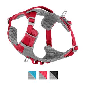 Kurgo Journey Air Polyester Reflective No Pull Dog Harness, Chili Red/Charcoal, Small: 16 to 22-in chest