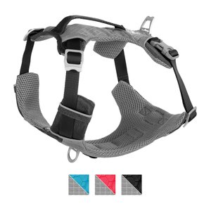 Kurgo Journey Air Polyester Reflective No Pull Dog Harness, Black/Charcoal, Medium: 18 to 28-in chest