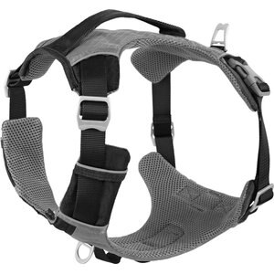 Kurgo Journey Air Polyester Reflective No Pull Dog Harness, Black/Charcoal, Large: 24 to 34-in chest