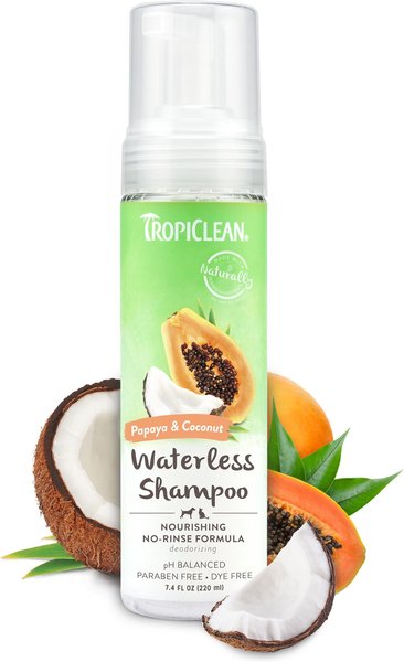 TropiClean Waterless Papaya & Coconut Dog & Cat Shampoo, 7.4-oz slide 1 of 8