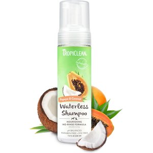 TropiClean Waterless Papaya & Coconut Dog & Cat Shampoo, 7.4-oz
