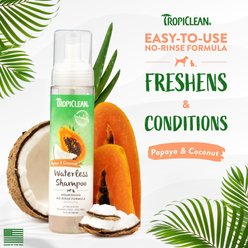 TropiClean Waterless Papaya & Coconut Dog & Cat Shampoo, 7.4-oz slide 2 of 8