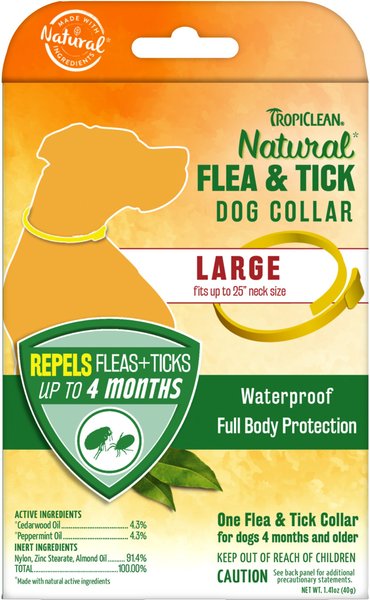 TropiClean Flea & Tick Collar for Dogs, Large Breeds, 1 Collar (4-mos. supply) slide 1 of 8