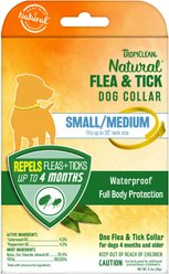 TropiClean Flea & Tick Collar for Dogs Small & Medium Breeds, 1 Collar (4-mos. supply)