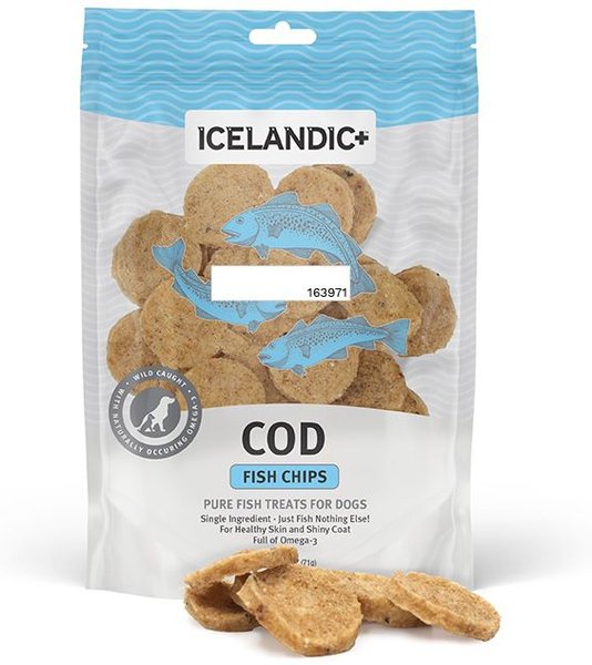 Icelandic+ Cod Fish Chips Dog Treat, 2.5-oz bag slide 1 of 4