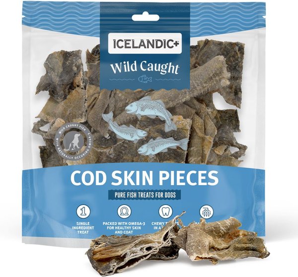 Icelandic+ Cod Skin Strips Dog Treats, 16-oz bag slide 1 of 2