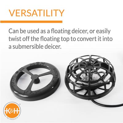 Show full view: K&H Pet Products Thermo-Pond Perfect Climate Deluxe Pond Deicer, 750 Watt slide 3 of 11