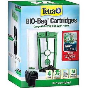 Tetra BIO-Bag Aquarium Filter Cartridge, Medium, 4 count