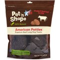 Pet 'n Shape American Patties Premium Beef Lung Dog Treats, 16-oz bag