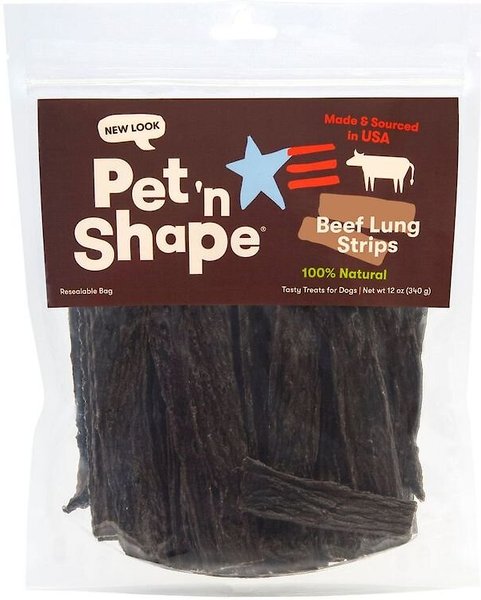 Pet 'n Shape Beef Lung Strips Dog Treats, 12-oz bag slide 1 of 6