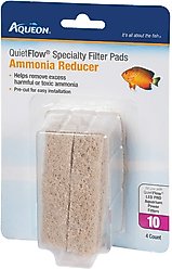Aqueon QuietFlow 10 Ammonia Reducing Specialty Filter Pad, 4 count
