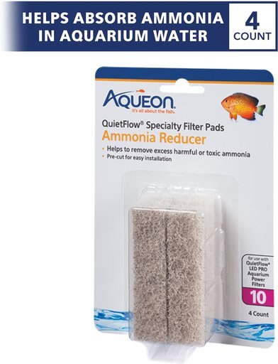 Aqueon QuietFlow 10 Ammonia Reducing Specialty Filter Pad, 4 count