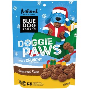 BLUE DOG BAKERY Doggie Paws Gingerbread Flavor Dog Treats 10 oz bag Chewy