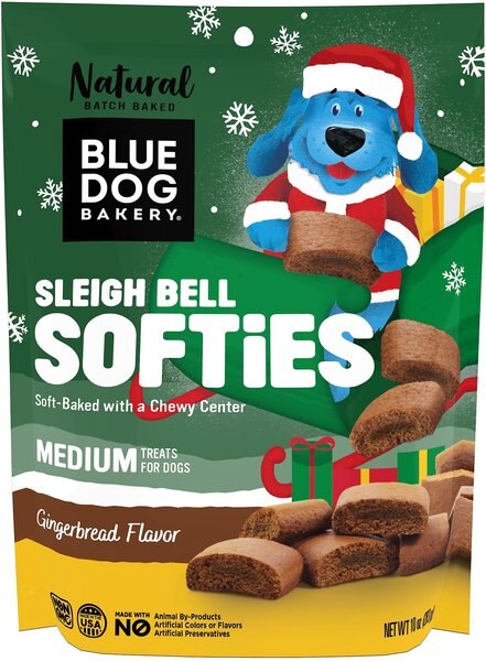 Blue Dog Bakery Sleigh Bell Softies Gingerbread Flavor Dog Treats