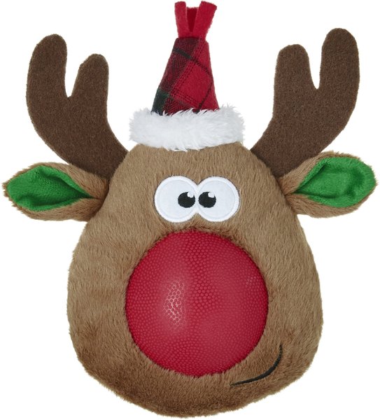 Discontinued - FRISCO Holiday Reindeer Plush & TPR Squeaky Dog Toy ...