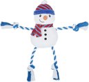Frisco Holiday Snowman Plush with Rope Squeaky Dog Toy, Medium/Large