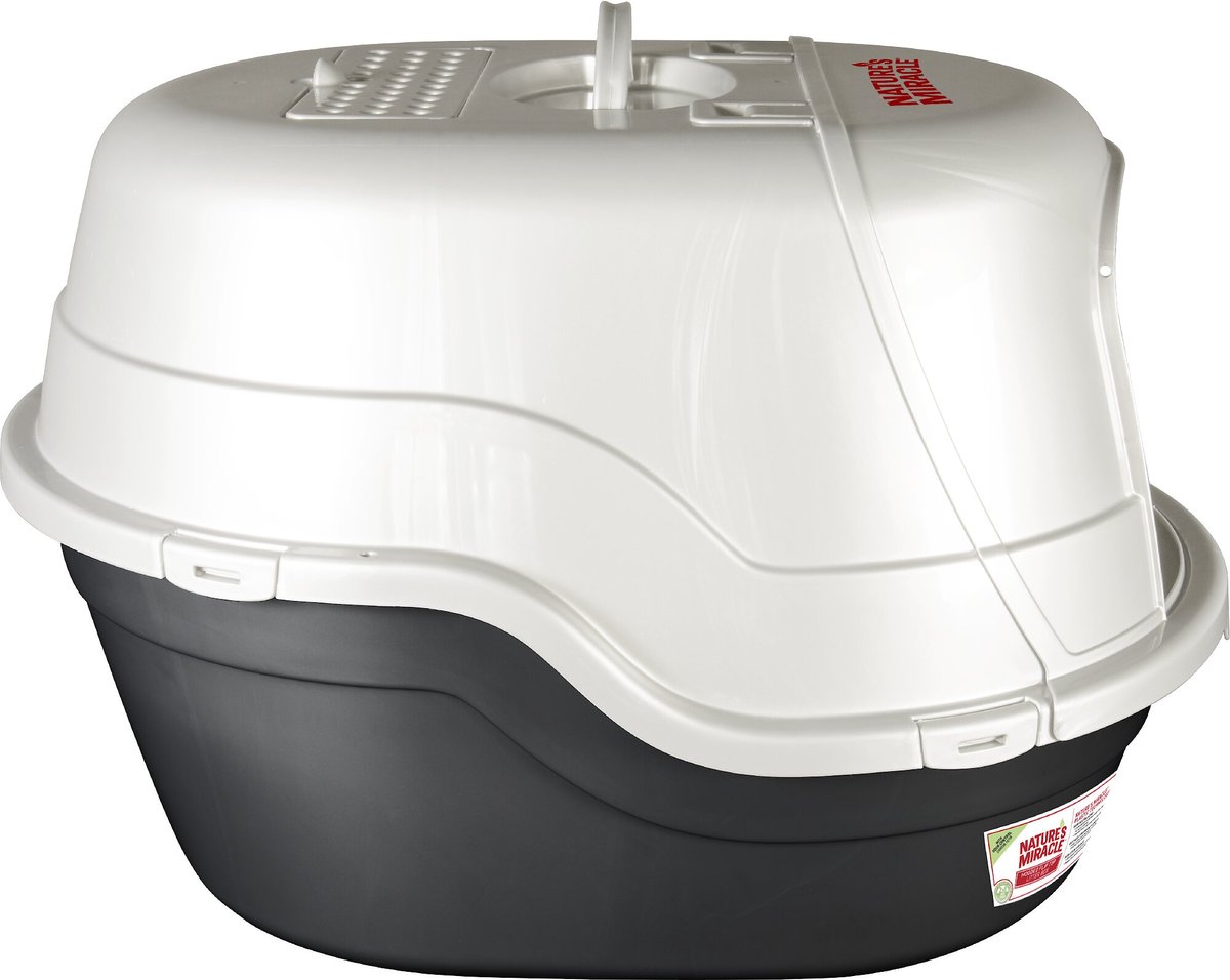NATURE'S MIRACLE Oval Hooded Litter Box