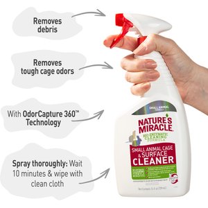 Nature's Miracle Small Animal Cage Cleaner Spray, 24-oz bottle