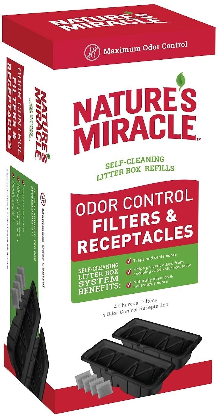 NATURE'S MIRACLE Odor Control Filters & Receptacles SelfCleaning