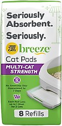 Tidy Cats Breeze Multi-Cat Strength Cat Pads, 8 count
