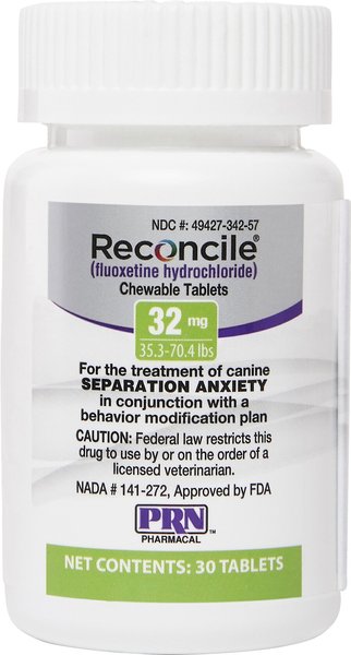 Reconcile (fluoxetine hydrochloride) Tablets for Dogs, 32-mg, 30 tablets slide 1 of 5