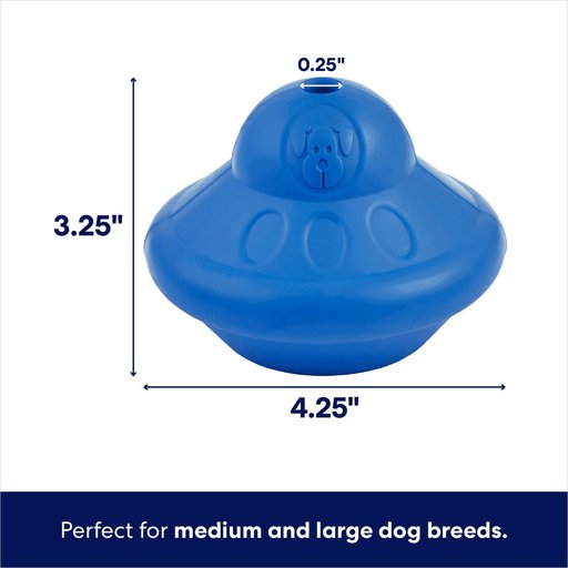 Frisco Flying Saucer Rubber Treat Dispenser Dog Toy, Medium/Large