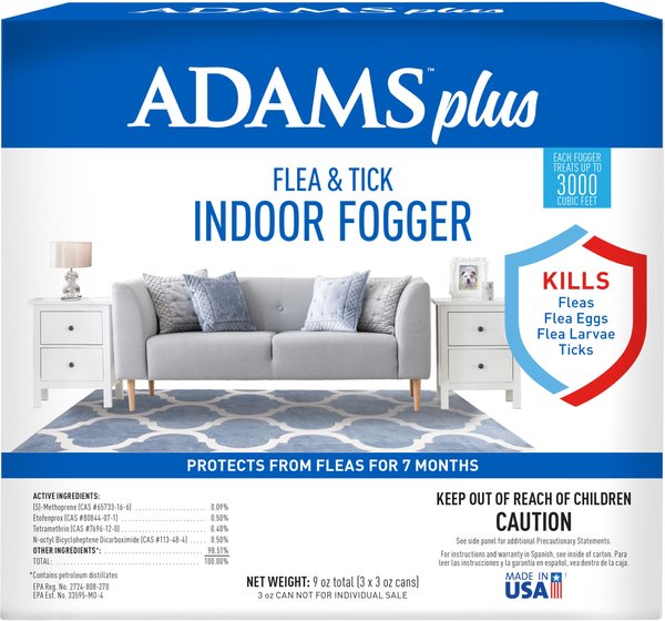 Adams Plus Flea Control Indoor Fogger, 3-oz, 3 count slide 1 of 11