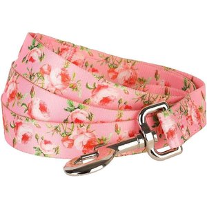 Blueberry Pet Floral Rose Polyester Dog Leash, Baby Pink, Large: 4-ft long, 1-in wide