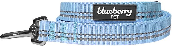 Blueberry Pet 3M Pastel Polyester Reflective Dog Leash, Baby Blue, Medium: 5-ft long, 3/4-in wide slide 1 of 5
