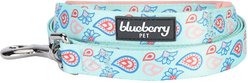 Blueberry Pet Spring Paisley Flower Polyester Dog Leash, Pastel Blue, Large: 4-ft long, 1-in wide