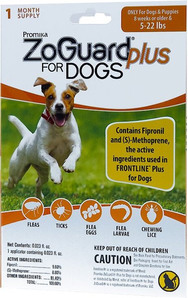 Discontinued - ZOGUARD Flea & Tick Spot Treatment for Dogs, 5-22 lbs, 1 ...