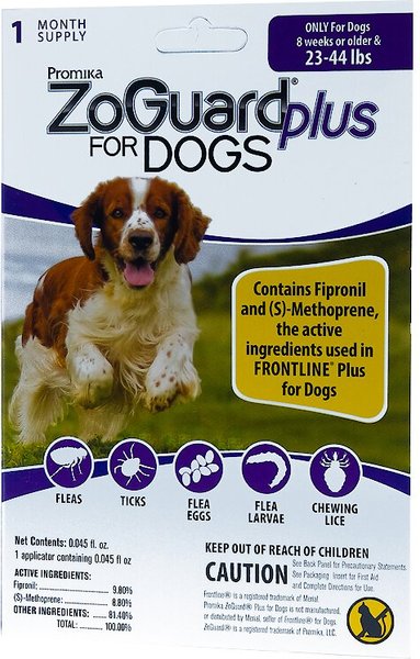 Discontinued - ZOGUARD Flea & Tick Spot Treatment for Dogs, 23-44 lbs ...