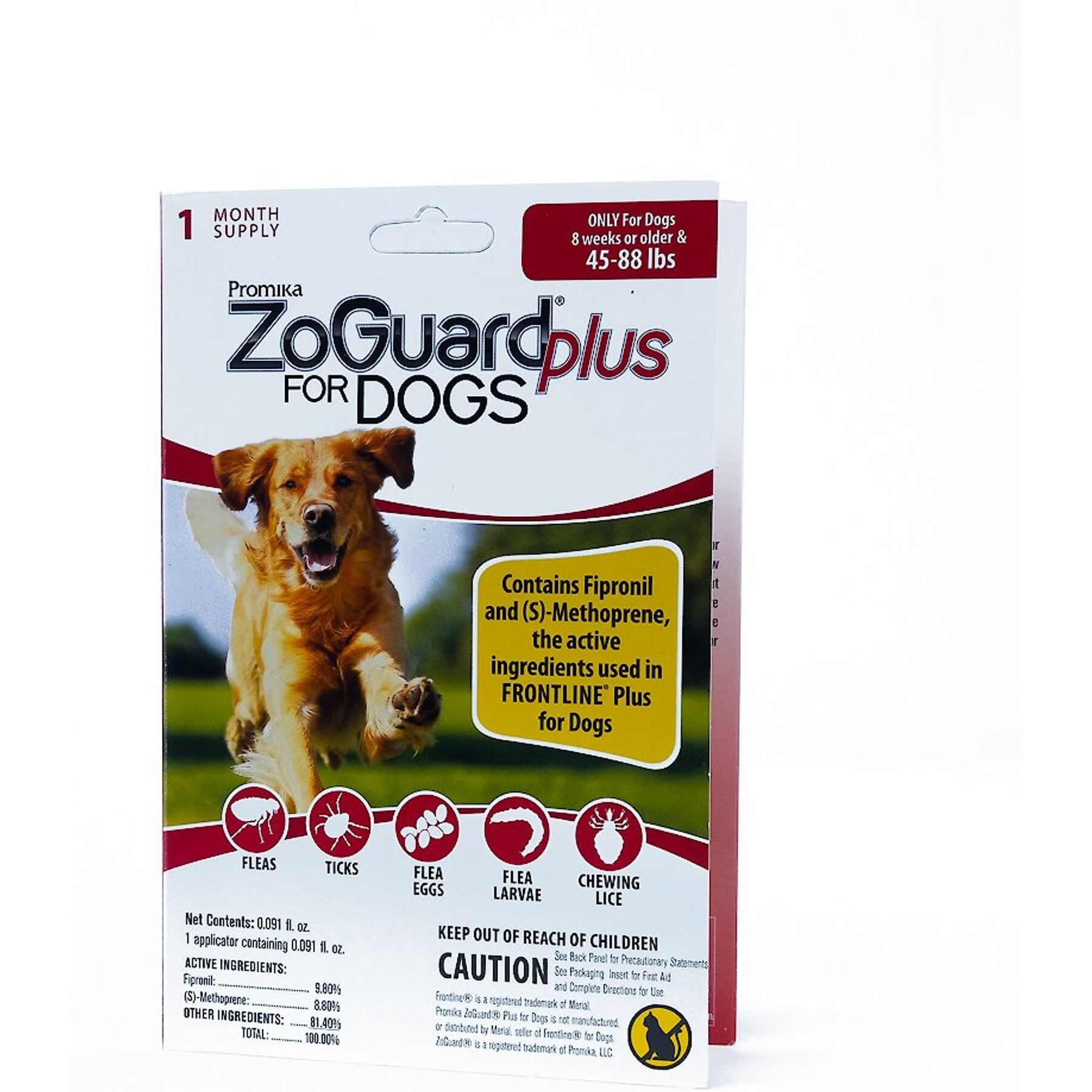 Discontinued ZOGUARD Flea Tick Spot Treatment for Dogs 45 88 lbs 1 Dose 1 mo. supply Chewy