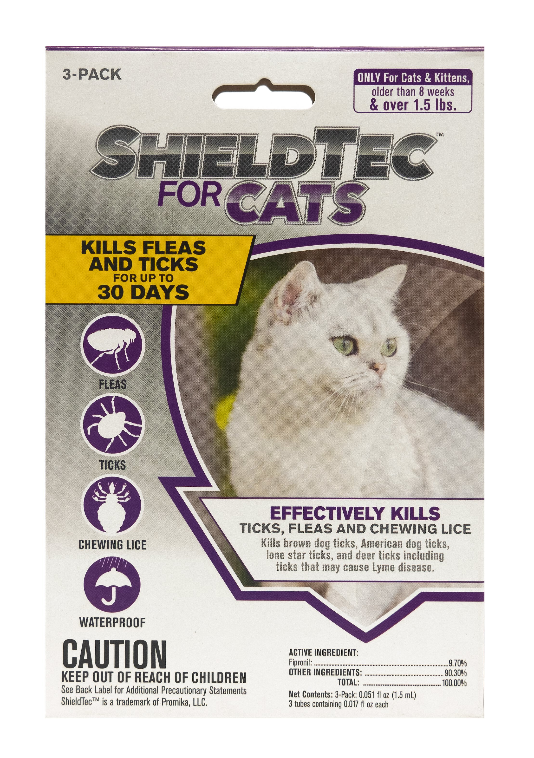 SHIELDTEC Flea & Tick Spot Treatment for Cats, over 1.5 lbs Customer