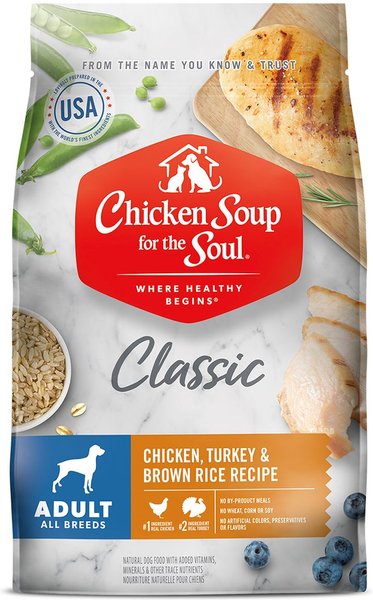 Chicken Soup for the Soul Chicken, Turkey, & Brown Rice Recipe Dry Dog Food, 28-lb bag slide 1 of 10