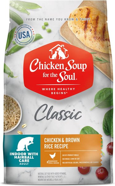 Chicken Soup for the Soul Indoor Chicken & Brown Rice Recipe Dry Cat Food, 4.5-lb bag slide 1 of 10