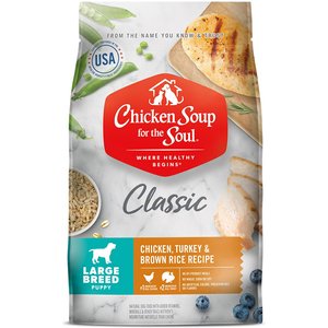 Chicken Soup for the Soul Large Breed Puppy Chicken, Turkey & Brown Rice Recipe Dry Dog Food, 13.5-lb bag