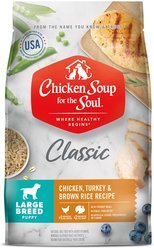 Chicken Soup for the Soul Large Breed Puppy Chicken, Turkey & Brown Rice Recipe Dry Dog Food, 28-lb bag
