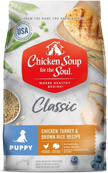 Chicken Soup for the Soul Puppy Chicken, Turkey & Brown Rice Recipe Dry Dog Food, 13.5-lb bag slide 1 of 8