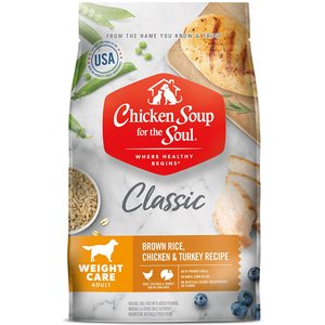 Chicken Soup for the Soul Adult Weight Care Brown Rice, Chicken&Turkey Recipe Dry Dog Food, 4.5-lb bag
