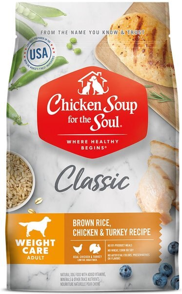 Chicken Soup for the Soul Adult Weight Care Brown Rice, Chicken & Turkey Recipe Dry Dog Food, 13.5-lb bag slide 1 of 8